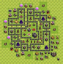 Base plan (layout), Town Hall Level 9 for trophies (defense) (#95)