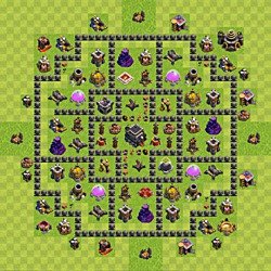 Base plan (layout), Town Hall Level 9 for trophies (defense) (#96)