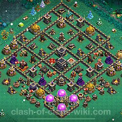 Base plan (layout), Town Hall Level 9 for trophies (defense) (#982)