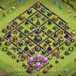 Base plan (layout), Town Hall Level 9 for trophies (defense) (#982)
