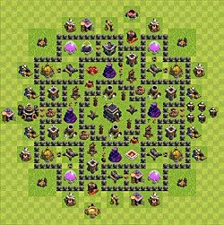 Base plan (layout), Town Hall Level 9 for trophies (defense) (#99)