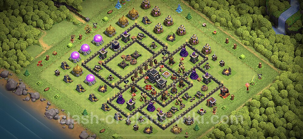 Full Upgrade TH9 Base Plan with Link, Anti Everything, Copy Town Hall 9 Max Levels Design 2023, #118