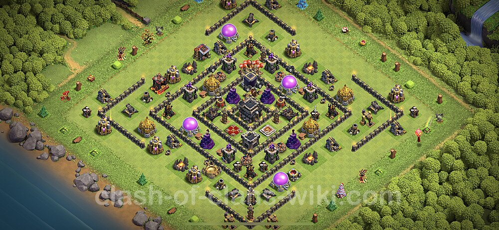 Top TH9 Unbeatable Anti Loot Base Plan with Link, Anti Everything, Copy Town Hall 9 Base Design 2023, #119