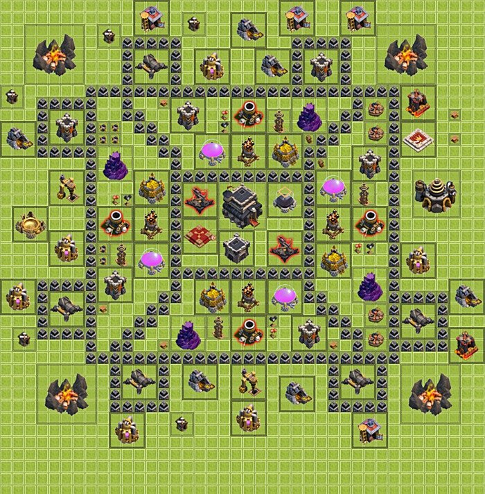 Defense (Trophy) Base TH9 - plan / layout / design - Clash of Clans, #20.