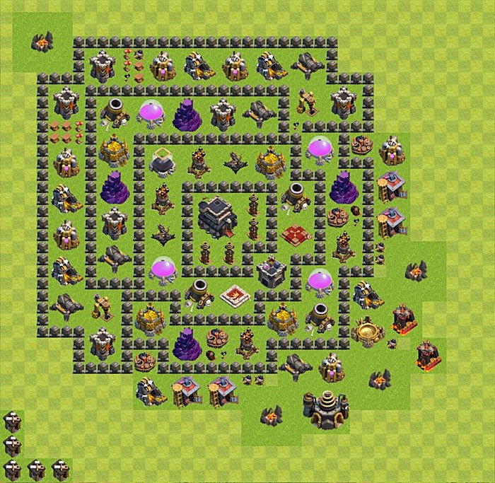 TH9 Trophy Base Plan, Town Hall 9 Base Design, #23