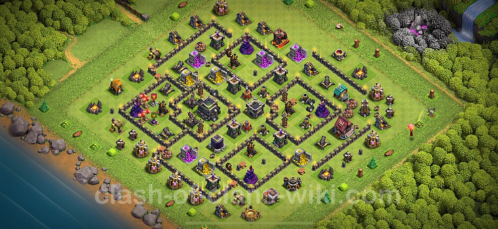 Top Anti 3 Etoiles Base HDV 9 + Lien (Link) 2025 - Hôtel de Ville 9 Base Copier, #2717