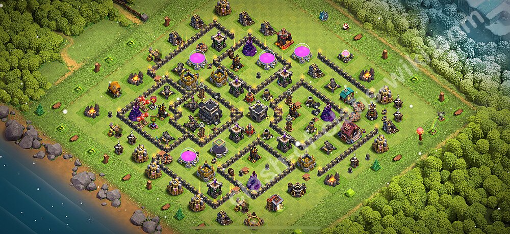 Die Anti 3 Sterne Base RH9 + Link 2026 - COC Rathaus 9 Kopieren Base, #2717