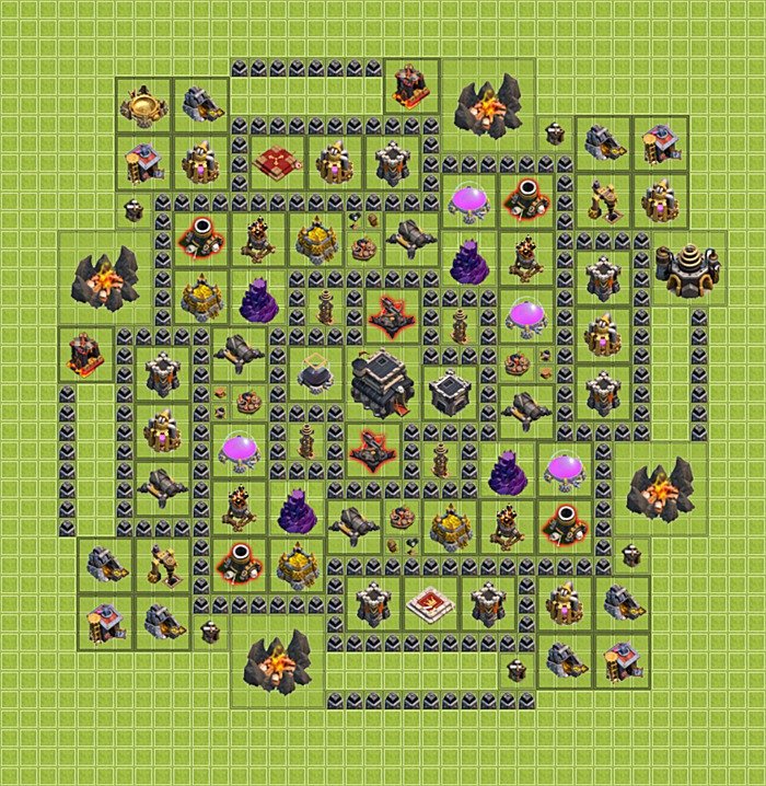 clash of clans th9 base