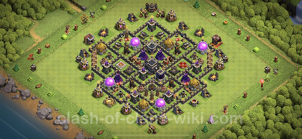 Full Upgrade TH9 Base Plan with Link, Anti Everything, Hybrid, Copy Town Hall 9 Max Levels Design 2023, #372