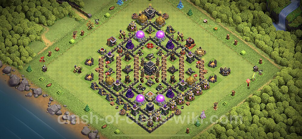 TH9 Anti 3 Stars Base Plan with Link, Anti Everything, Copy Town Hall 9 Base Design 2023, #388