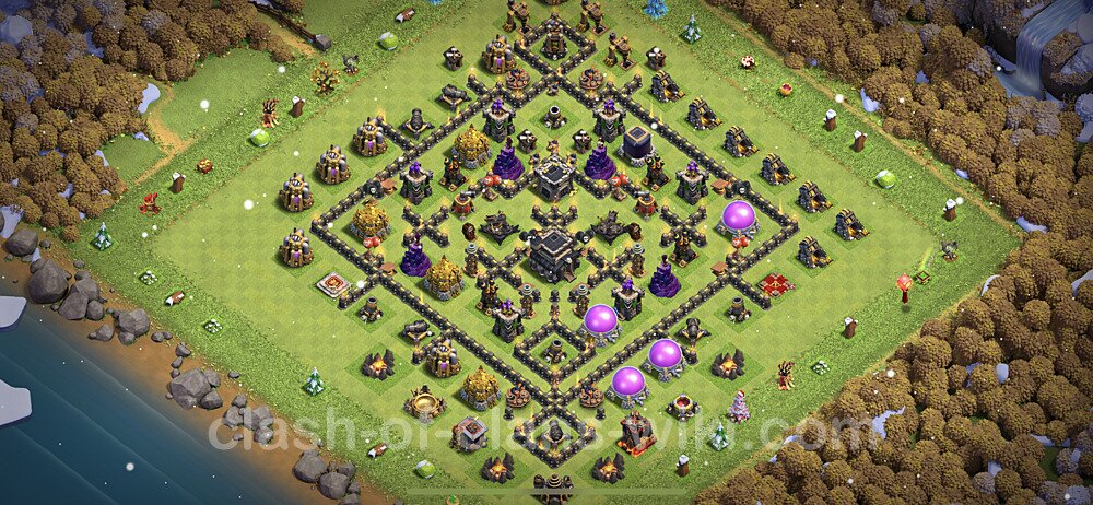Anti Everything TH9 Base Plan with Link, Copy Town Hall 9 Design 2023, #397