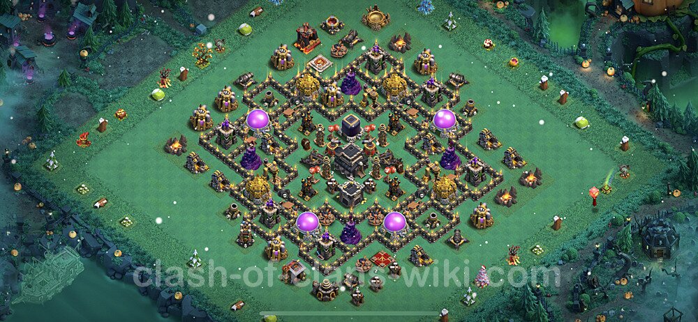 Anti Everything TH9 Base Plan with Link, Hybrid, Copy Town Hall 9 Design 2023, #400
