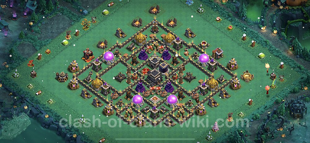 Top TH9 Unbeatable Anti Loot Base Plan with Link, Hybrid, Copy Town Hall 9 Base Design 2023, #404