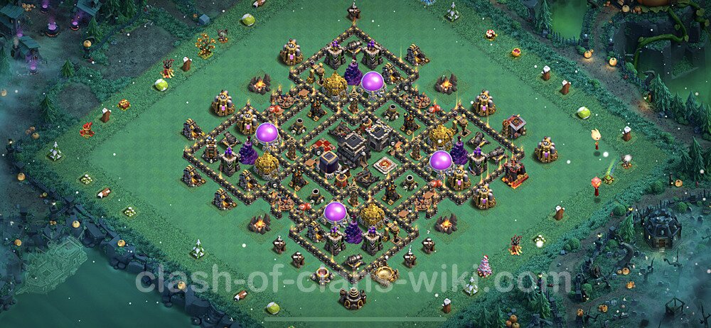Anti Everything TH9 Base Plan with Link, Hybrid, Copy Town Hall 9 Design 2023, #406