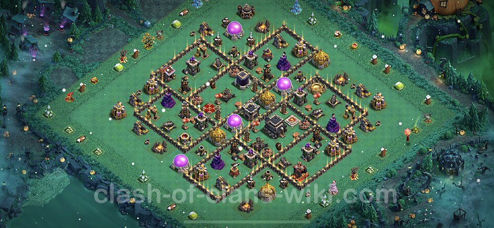 Full Upgrade TH9 Base Plan with Link, Anti Everything, Copy Town Hall 9 Max Levels Design 2023, #414