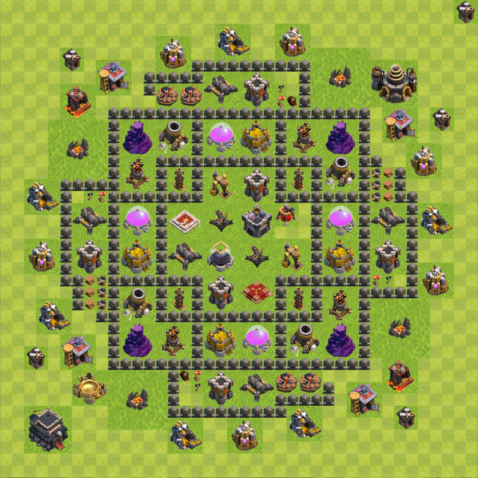 Farming Base TH9 - plan / layout / design - Clash of Clans, #104.