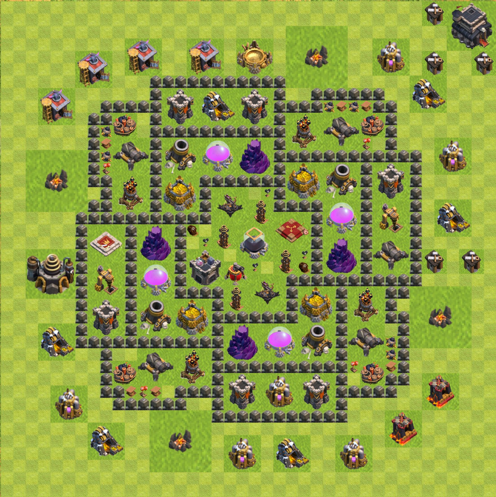 Farming Base TH9 - plan / layout / design - Clash of Clans, #112.