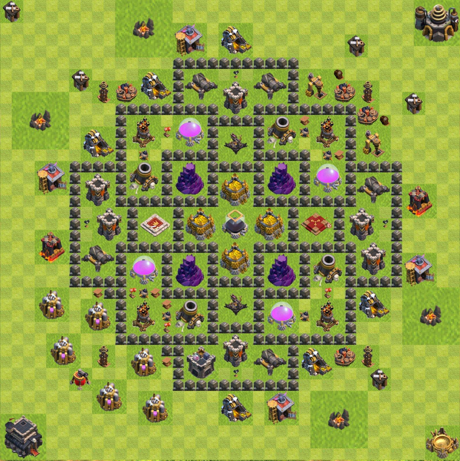 Farming Base TH9 - plan / layout / design - Clash of Clans, #116.