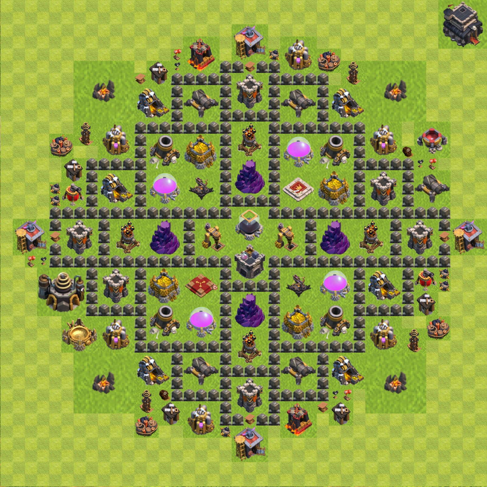 Farming Base TH9 - plan / layout / design - Clash of Clans, #146.