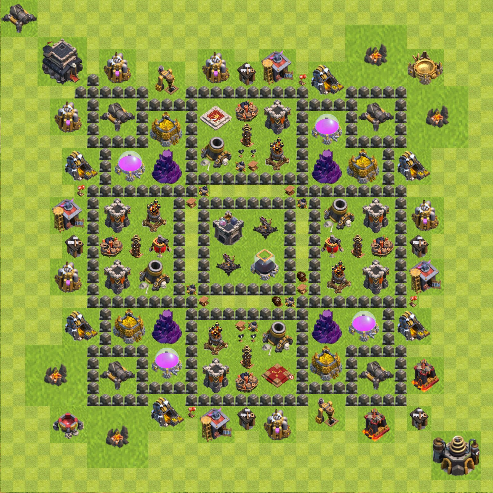 Farming Base TH9 - plan / layout / design - Clash of Clans, #150.