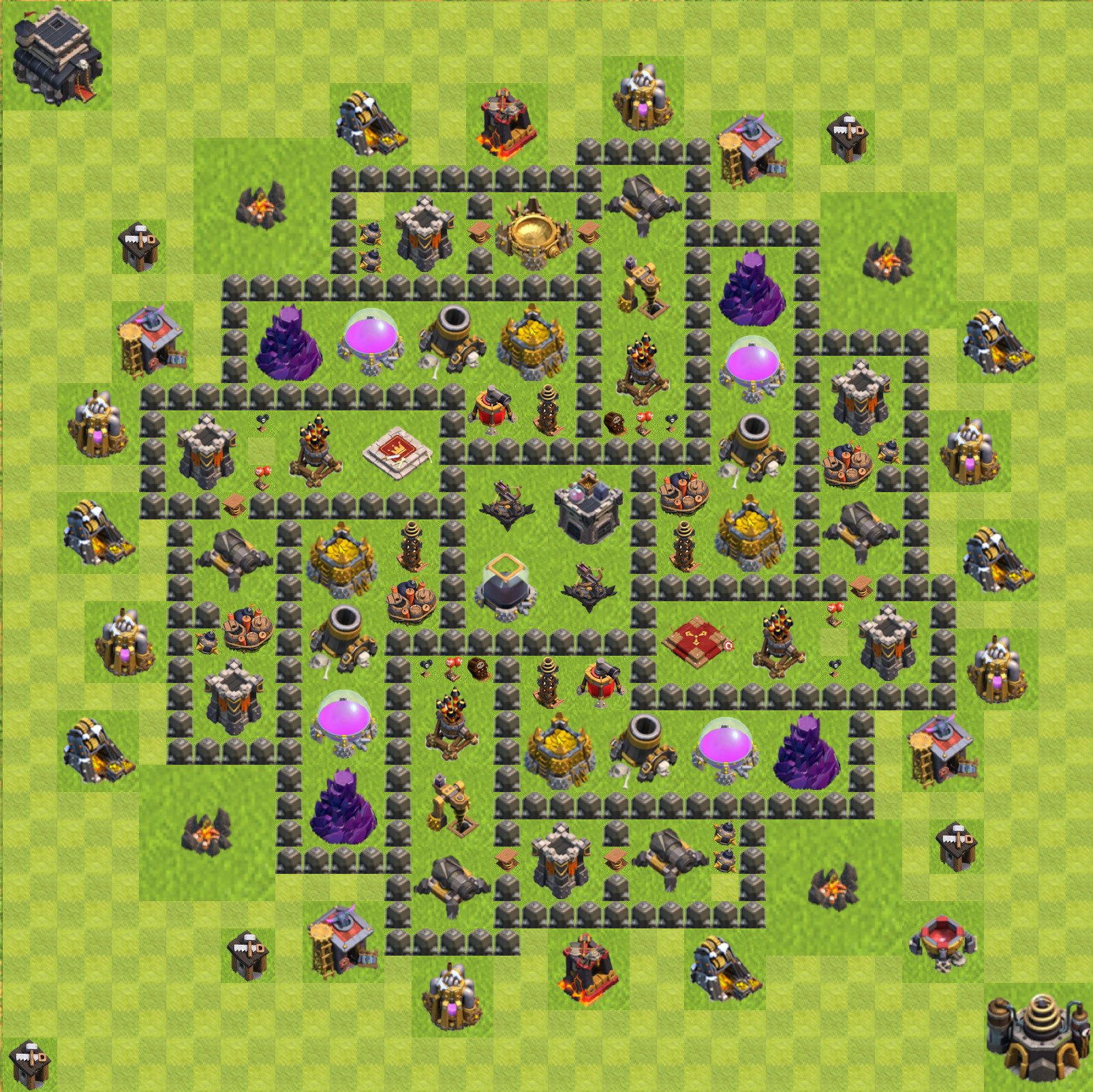 Farming Base TH9 - plan / layout / design - Clash of Clans, #162.