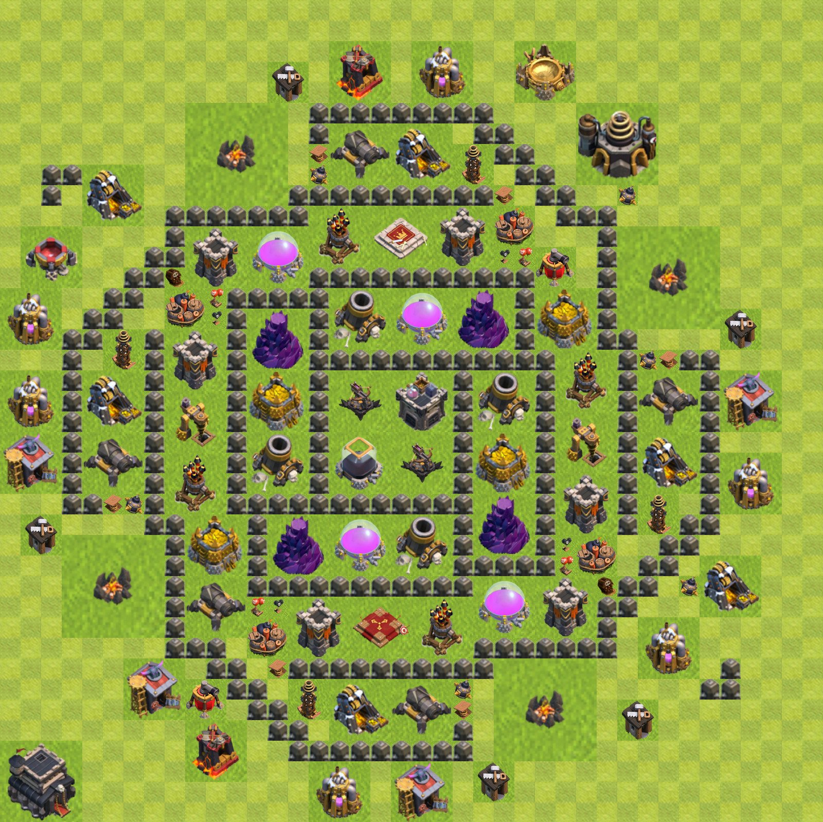 Farming Base TH9 - plan / layout / design - Clash of Clans, #180.
