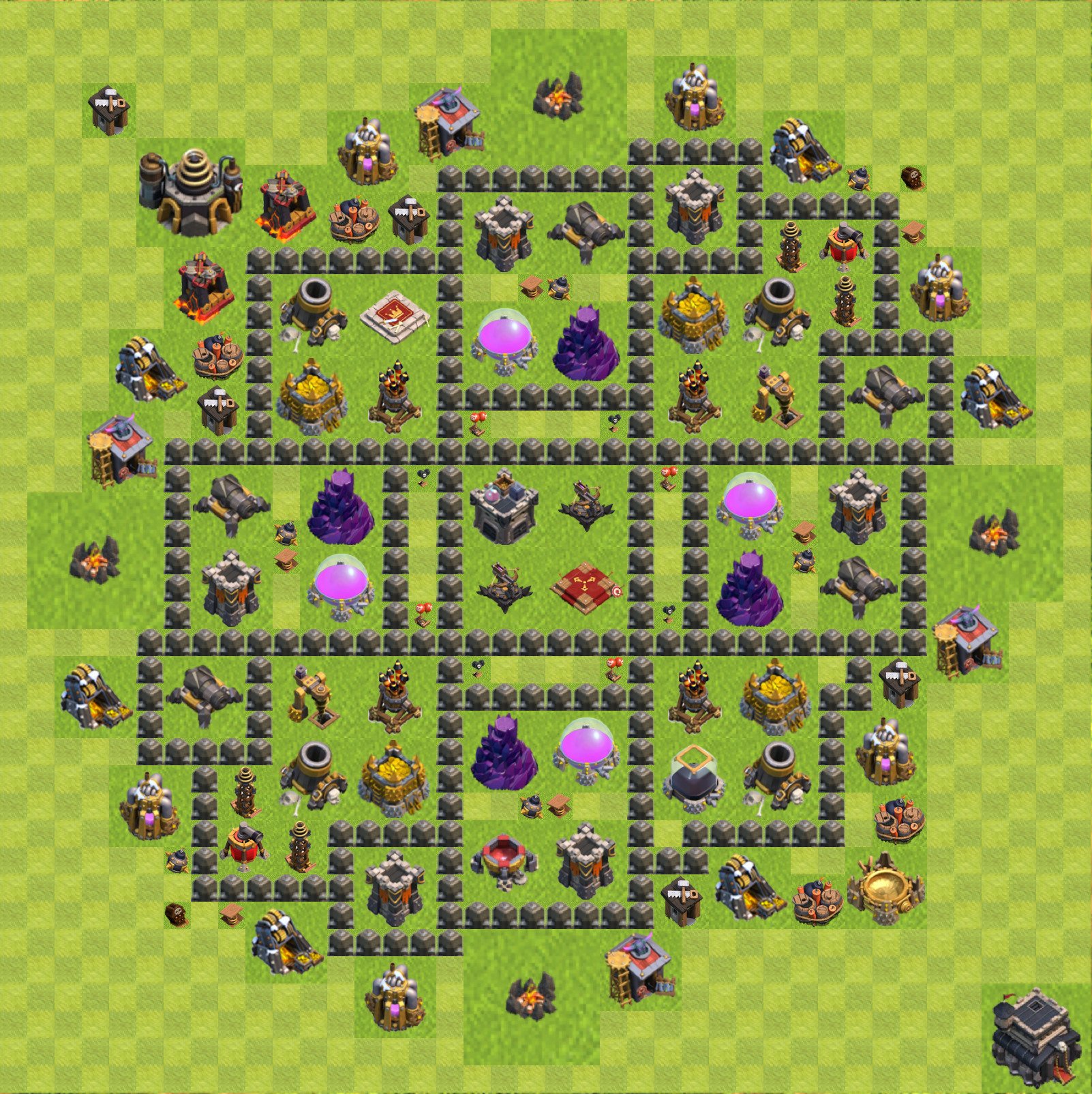 Farming Base TH9 - plan / layout / design - Clash of Clans, #190.