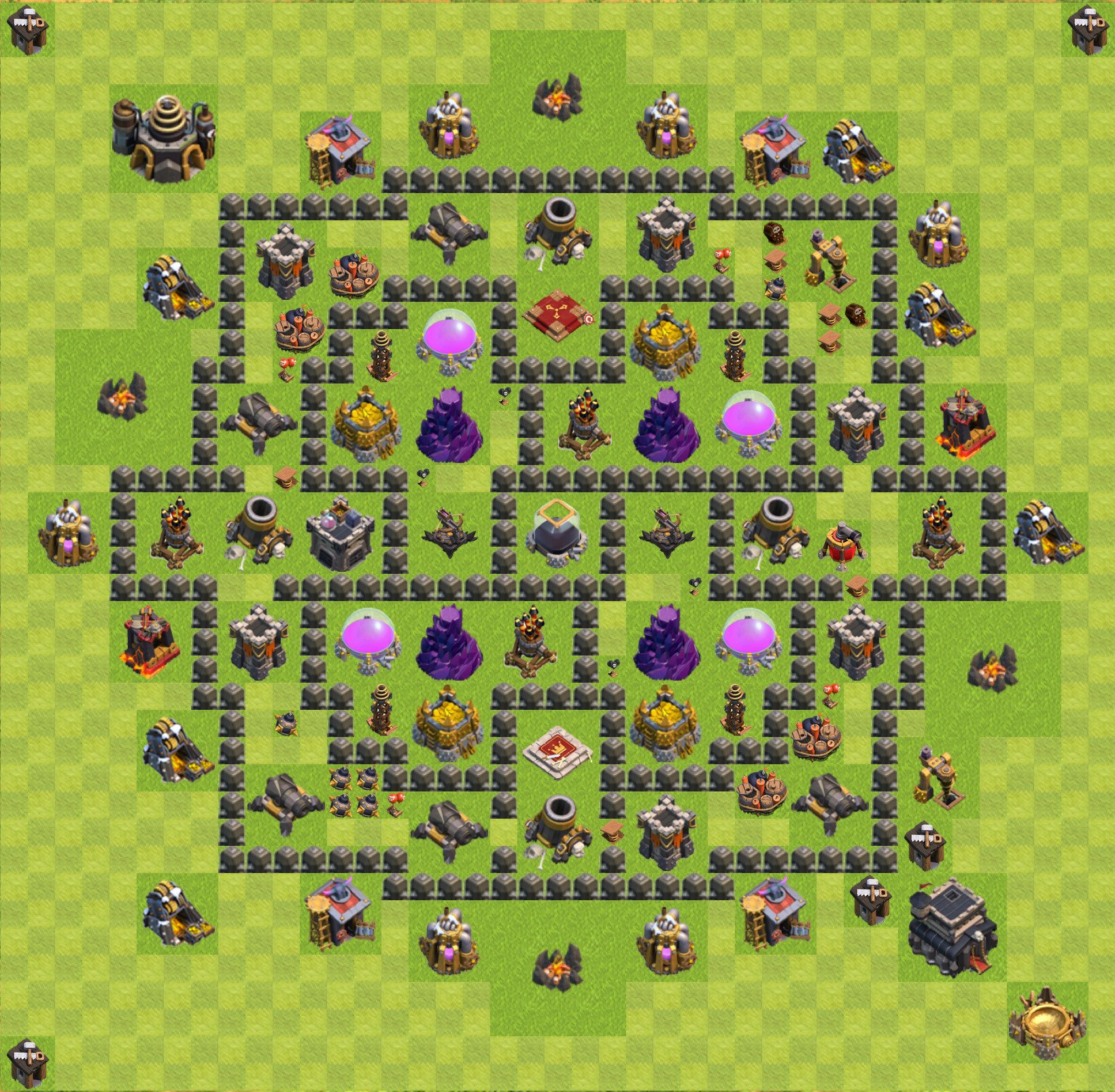 Farming Base TH9 - plan / layout / design - Clash of Clans, #55.
