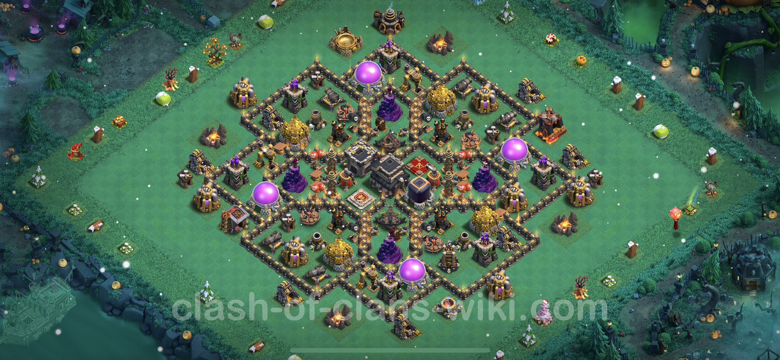 Clash Of Clans Town Hall 9 Base Link Farming Base TH9 with Link, Anti Everything, Hybrid - Clash of Clans