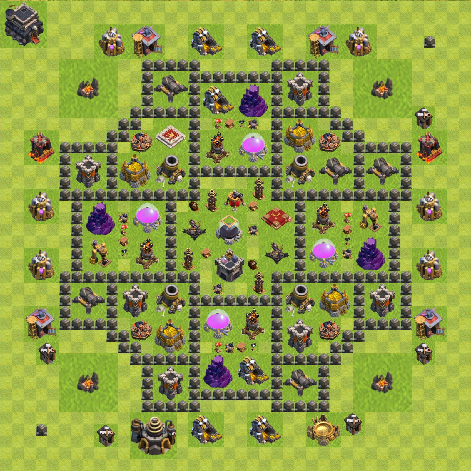 Farming Base TH9 - plan / layout / design - Clash of Clans, #79.