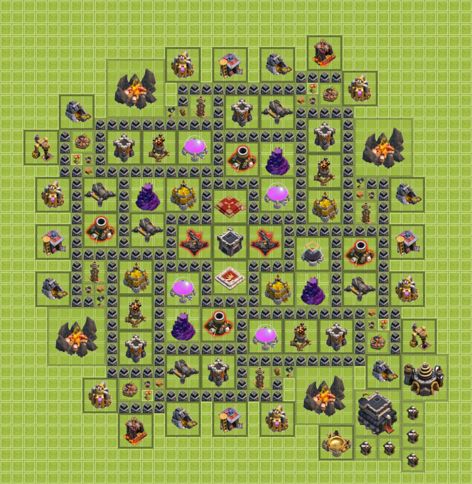 Farming Base TH9 - plan / layout / design - Clash of Clans, #8.