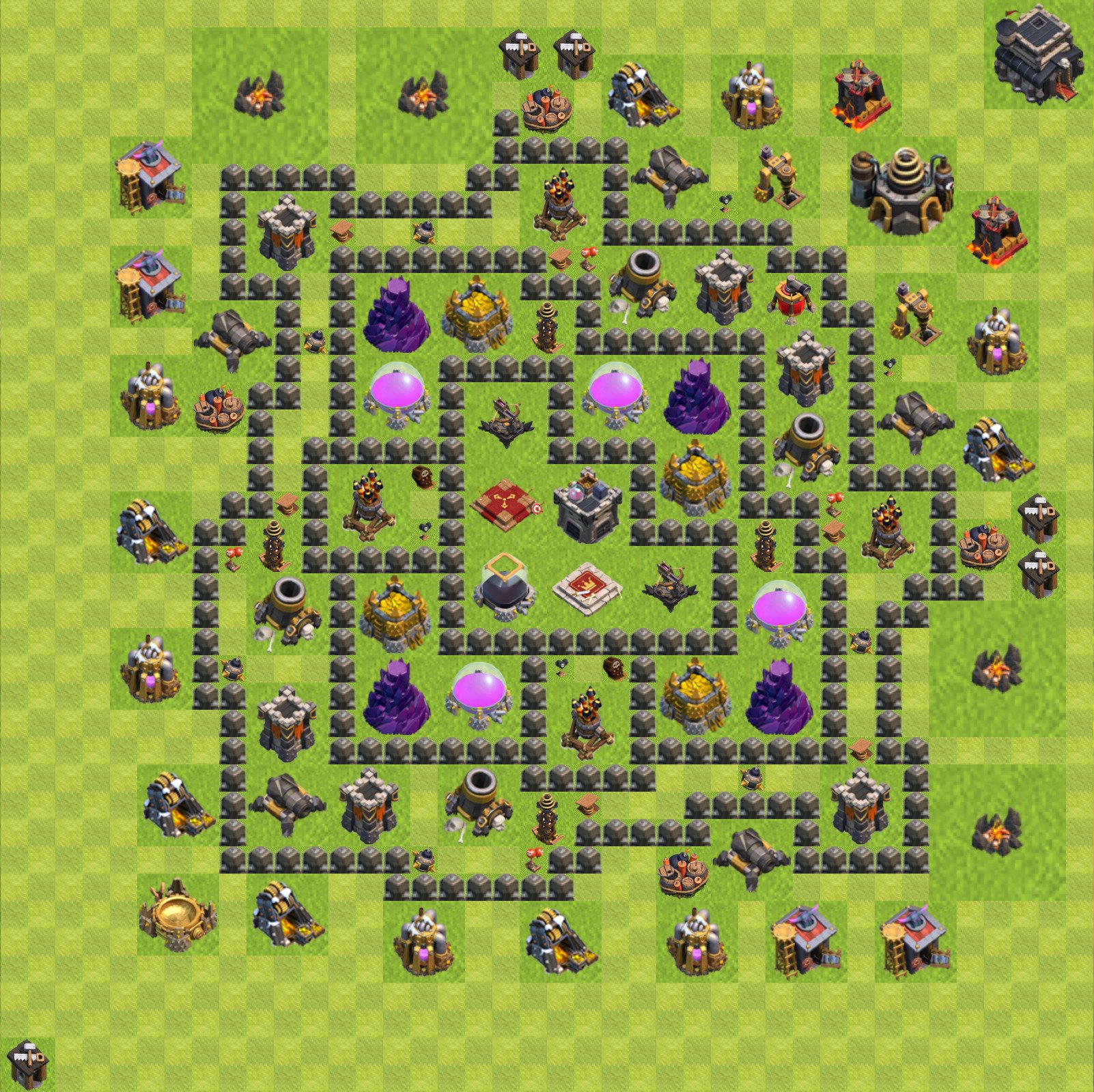 Farming Base TH9 - plan / layout / design - Clash of Clans, #83.