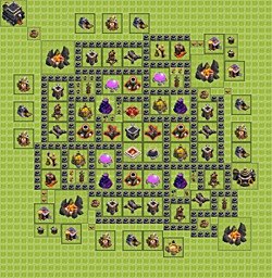 Base plan (layout), Town Hall Level 9 for farming (#10)