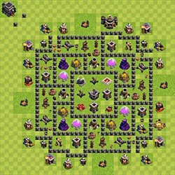 Base plan (layout), Town Hall Level 9 for farming (#100)