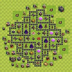 Base plan (layout), Town Hall Level 9 for farming (#118)