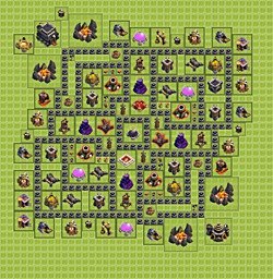 Base plan (layout), Town Hall Level 9 for farming (#12)