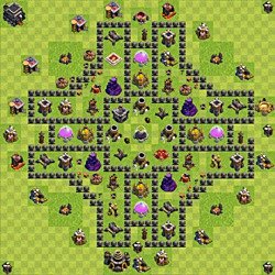 Base plan (layout), Town Hall Level 9 for farming (#120)