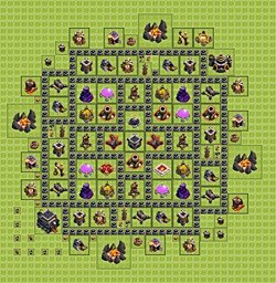 Base plan (layout), Town Hall Level 9 for farming (#13)