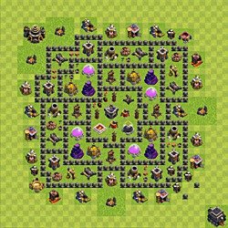 Base plan (layout), Town Hall Level 9 for farming (#148)