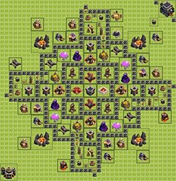 Base plan (layout), Town Hall Level 9 for farming (#17)