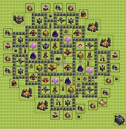 Base plan (layout), Town Hall Level 9 for farming (#18)