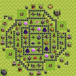 Base plan (layout), Town Hall Level 9 for farming (#180)