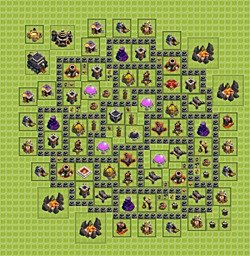 Base plan (layout), Town Hall Level 9 for farming (#19)