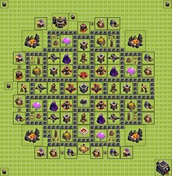 Base plan (layout), Town Hall Level 9 for farming (#2)