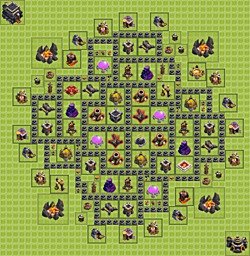 Base plan (layout), Town Hall Level 9 for farming (#21)