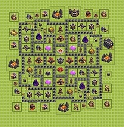 Base plan (layout), Town Hall Level 9 for farming (#23)