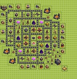 Base plan (layout), Town Hall Level 9 for farming (#24)
