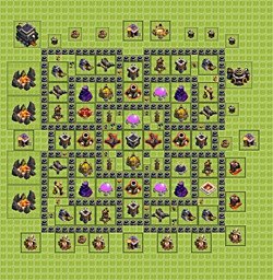 Base plan (layout), Town Hall Level 9 for farming (#28)