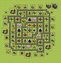 Base plan (layout), Town Hall Level 9 for farming (#3)