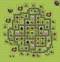 Base plan (layout), Town Hall Level 9 for farming (#33)